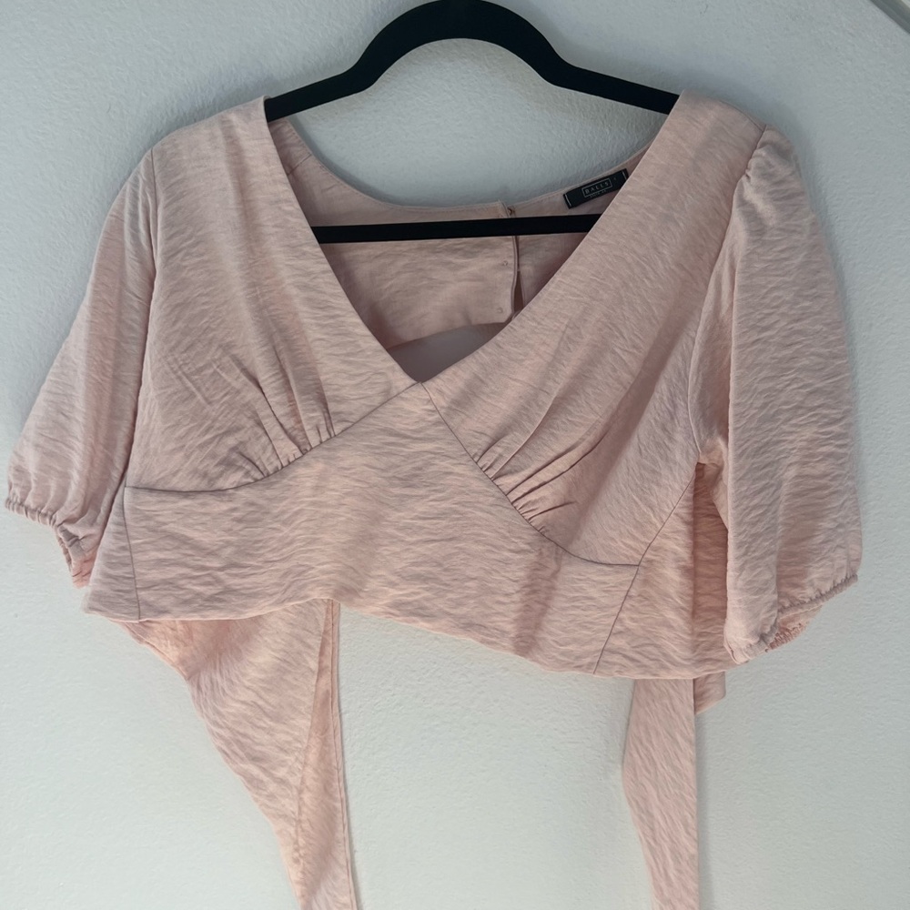 Baby Pink Dressy Crop Top never worn